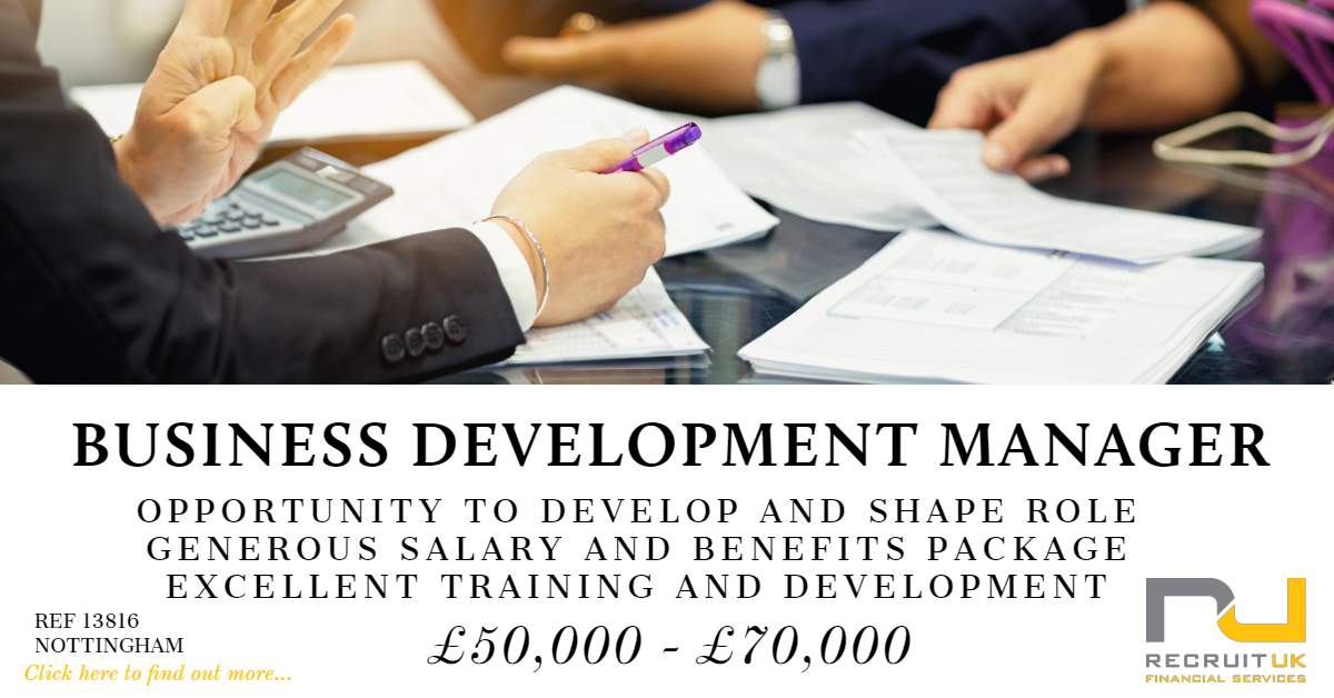 Bd Manager Near Nottingham To Join A Financial Advice Practice