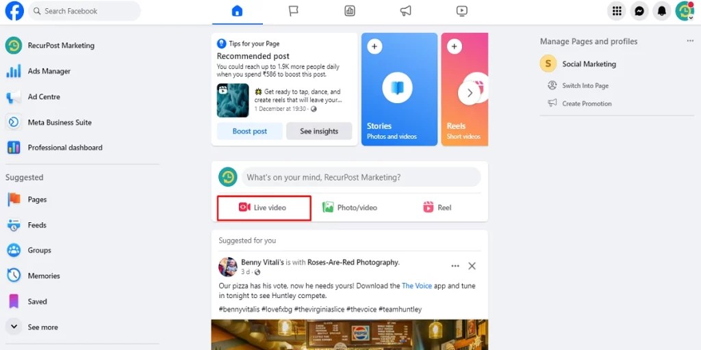 How to Schedule a Facebook Live? RecurPost