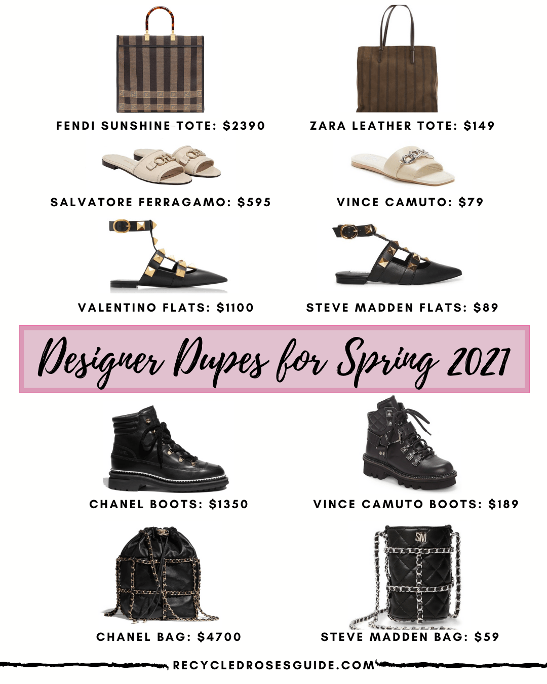 Luxe for Less Designer Dupes for Spring 2021 Recycled Roses