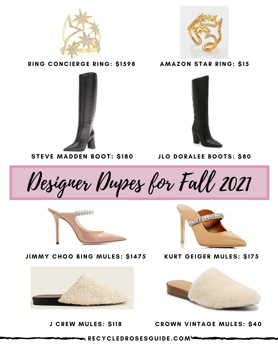 Best Designer Dupes for Fall 2021/Winter 2022 Recycled Roses