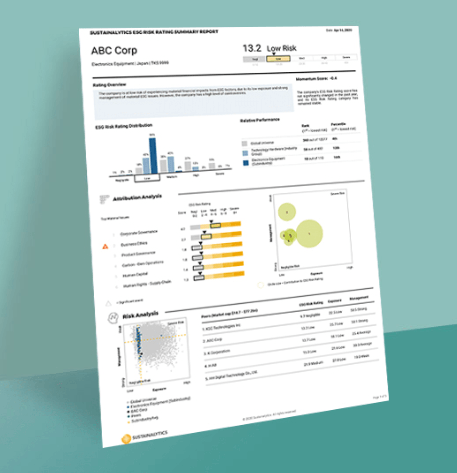 Sustainalytics’ ESG Risk Ratings Key Issues 紅色廣告 REDAD®