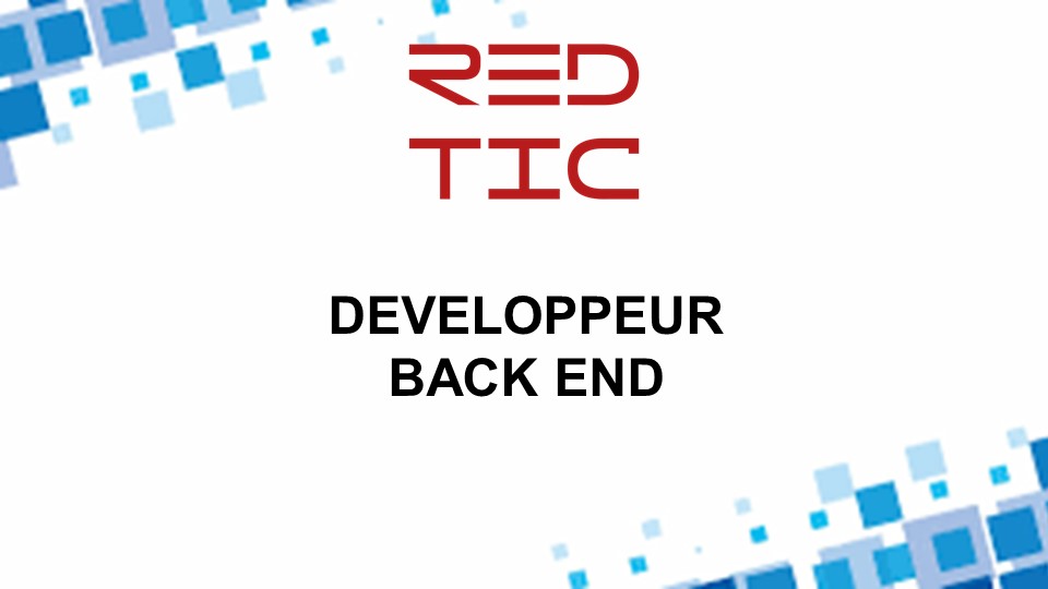 DEVELOPPEUR BACK END RED TIC