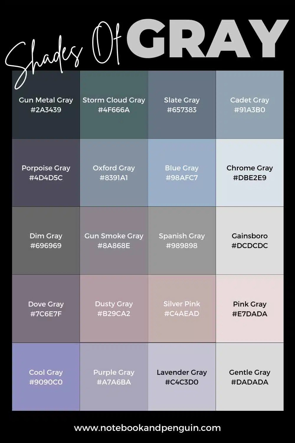 Choosing a Website Colour Scheme 220 Colour Shades to Inspire You