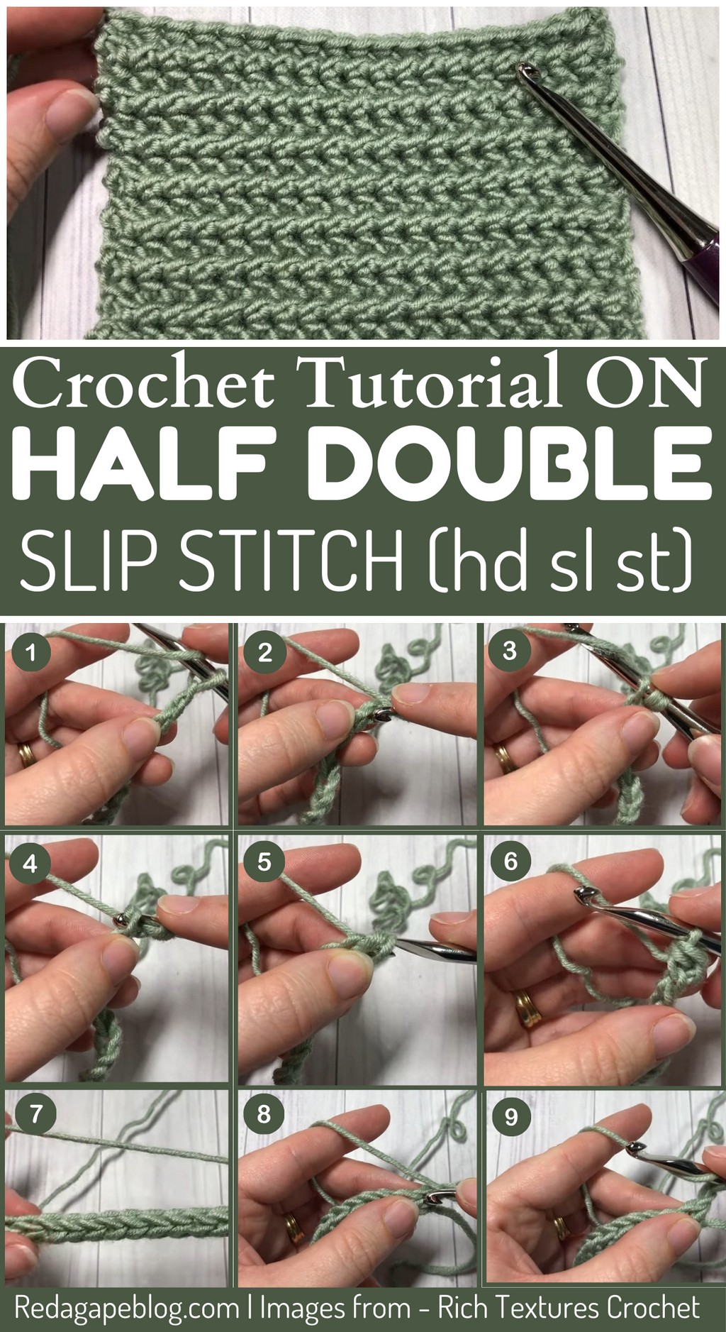 How to Half Double Slip Stitch (StepbyStep Tutorial) Red Agape Blog
