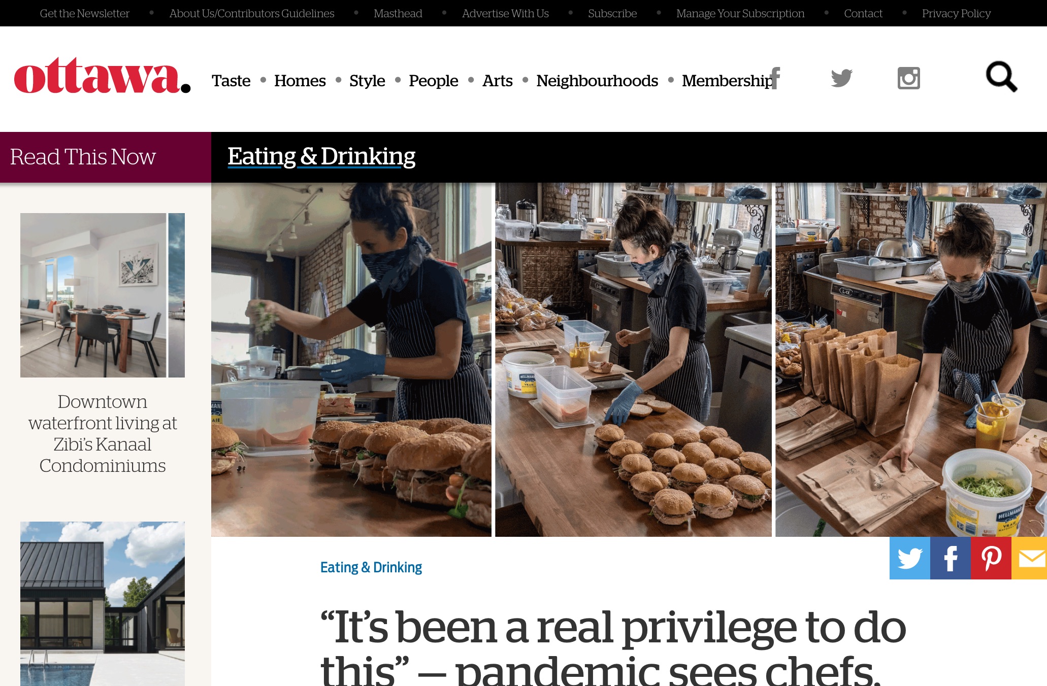 Ottawa Magazine Pandemic Donations Red Apron