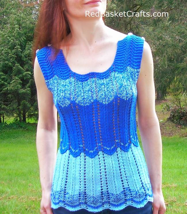 Then free vintage knitting should be your top choice for shawls, afghans, etc. Sea Wave Summer Top Free Knitting Pattern Red Basket Crafts