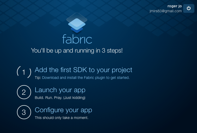 안드로이드 fabric 사용하기 redbyzan