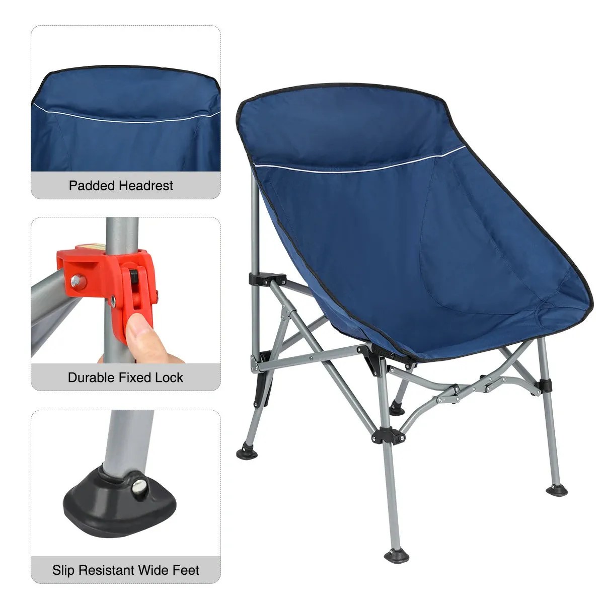 REDCAMP Portable Compact Backpacking Chair for Hiking & Beach & Fishing