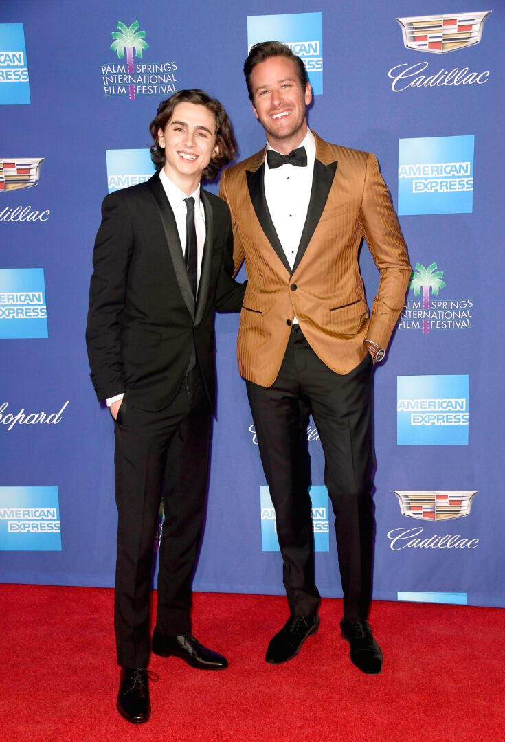 ARMIE HAMMER + TIMOTHEE CHALAMET TALK AWARDS SEASON SURVIVAL Red