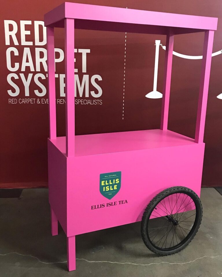 Custom Beverage Cart for Events Red Carpet Systems