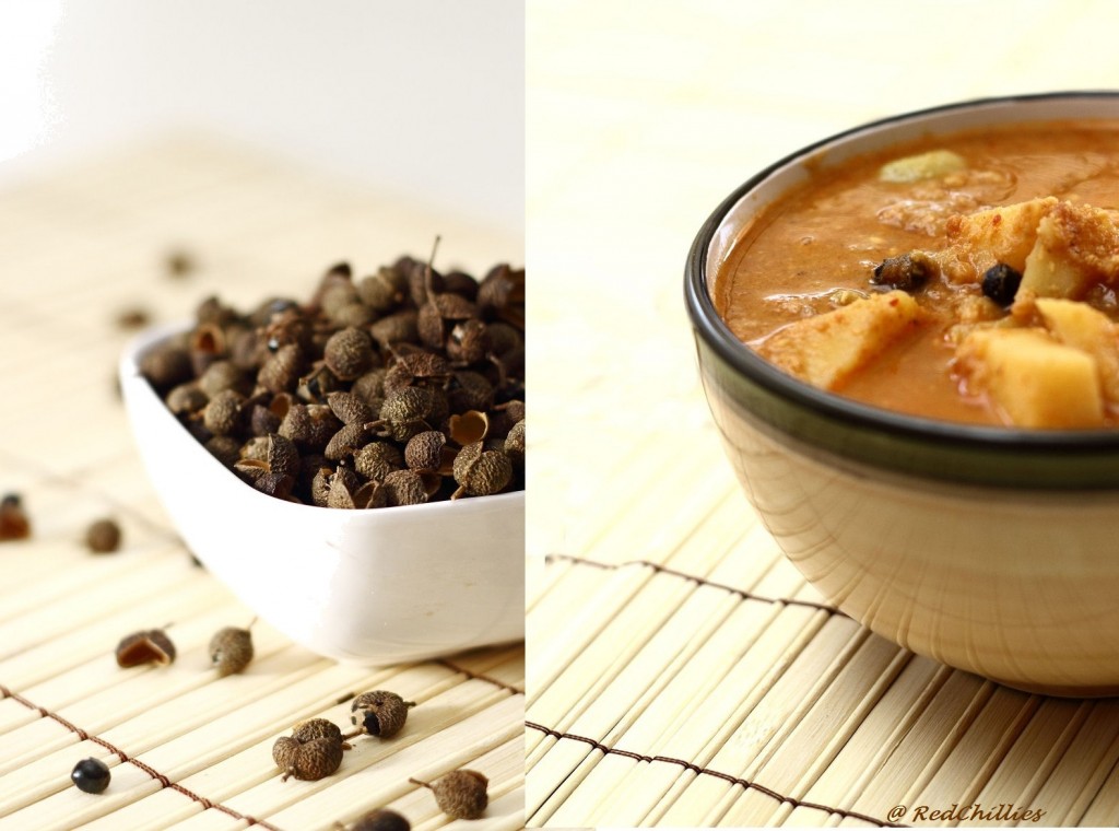 Teppal Ambat (Potato Curry in Triphal spice) RedChillies