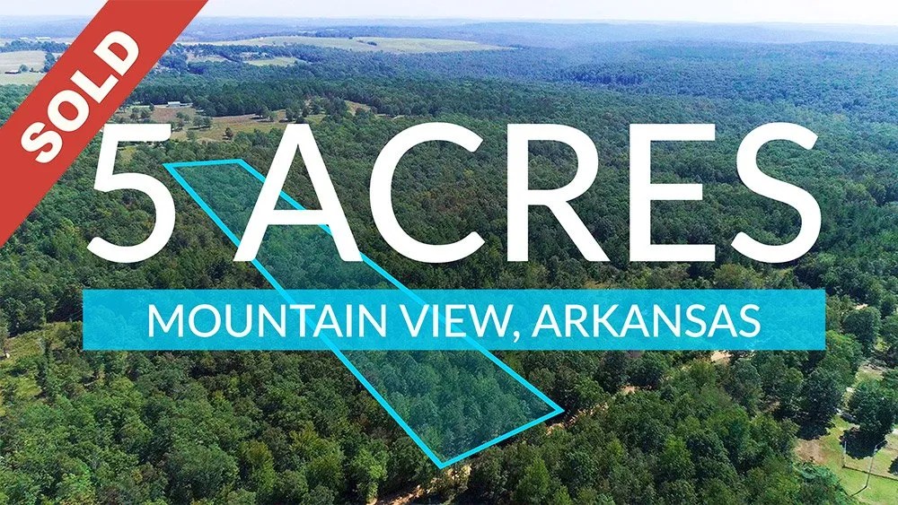 5 Acres in the Arkansas Ozarks with Electricity, Water, Trees Red