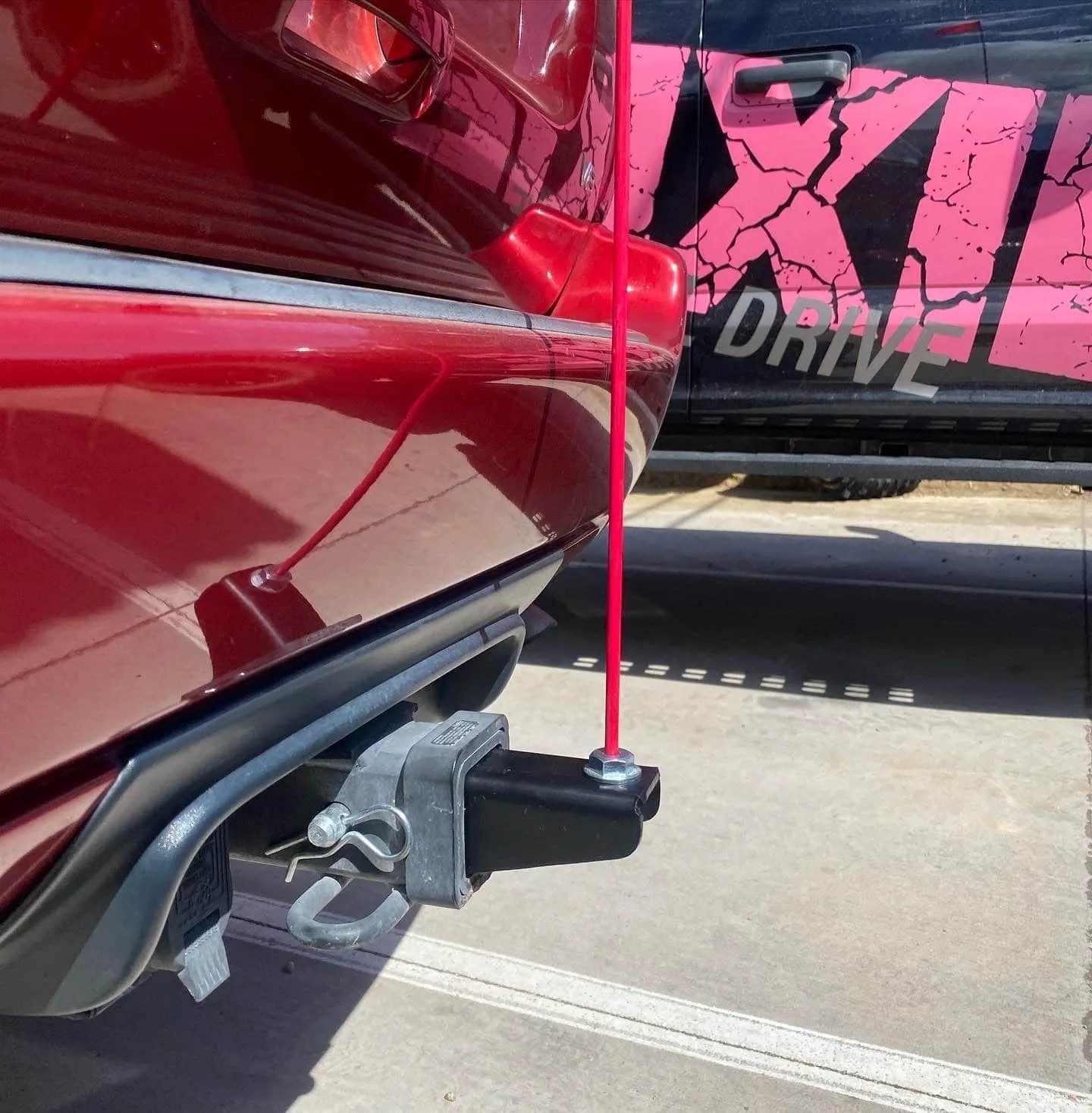 2" Receiver Hitch Whip Flag Mount Bracket Red Dot Engineering