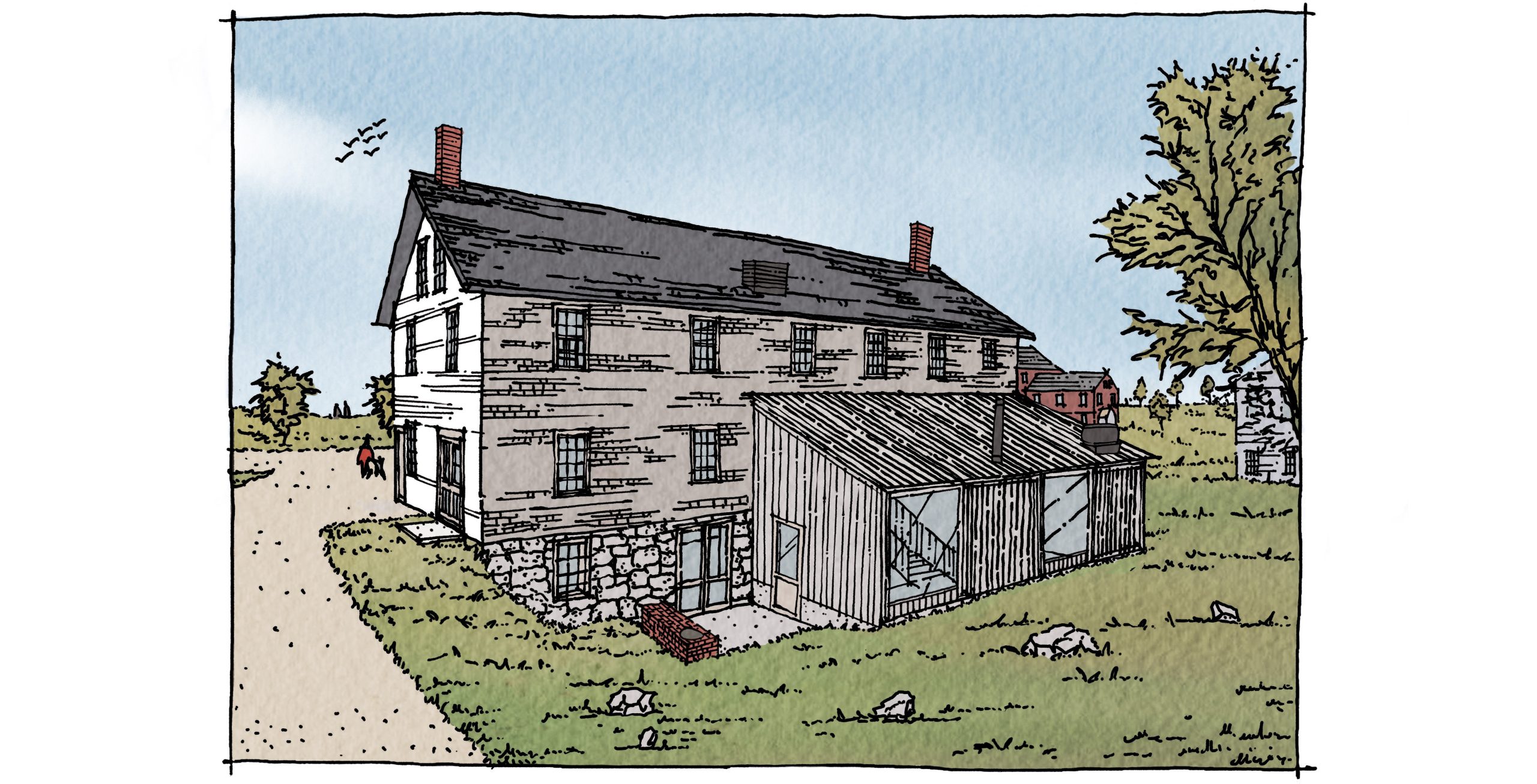 Shaker Village Herb House, Sabbathday Lake Red Dot Studio