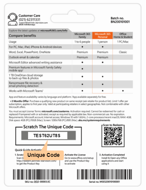 Microsoft ESD Product Redemption Form Astrindo