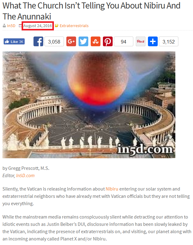 How the New World Order Agenda Drives the X / Nibiru” Myth