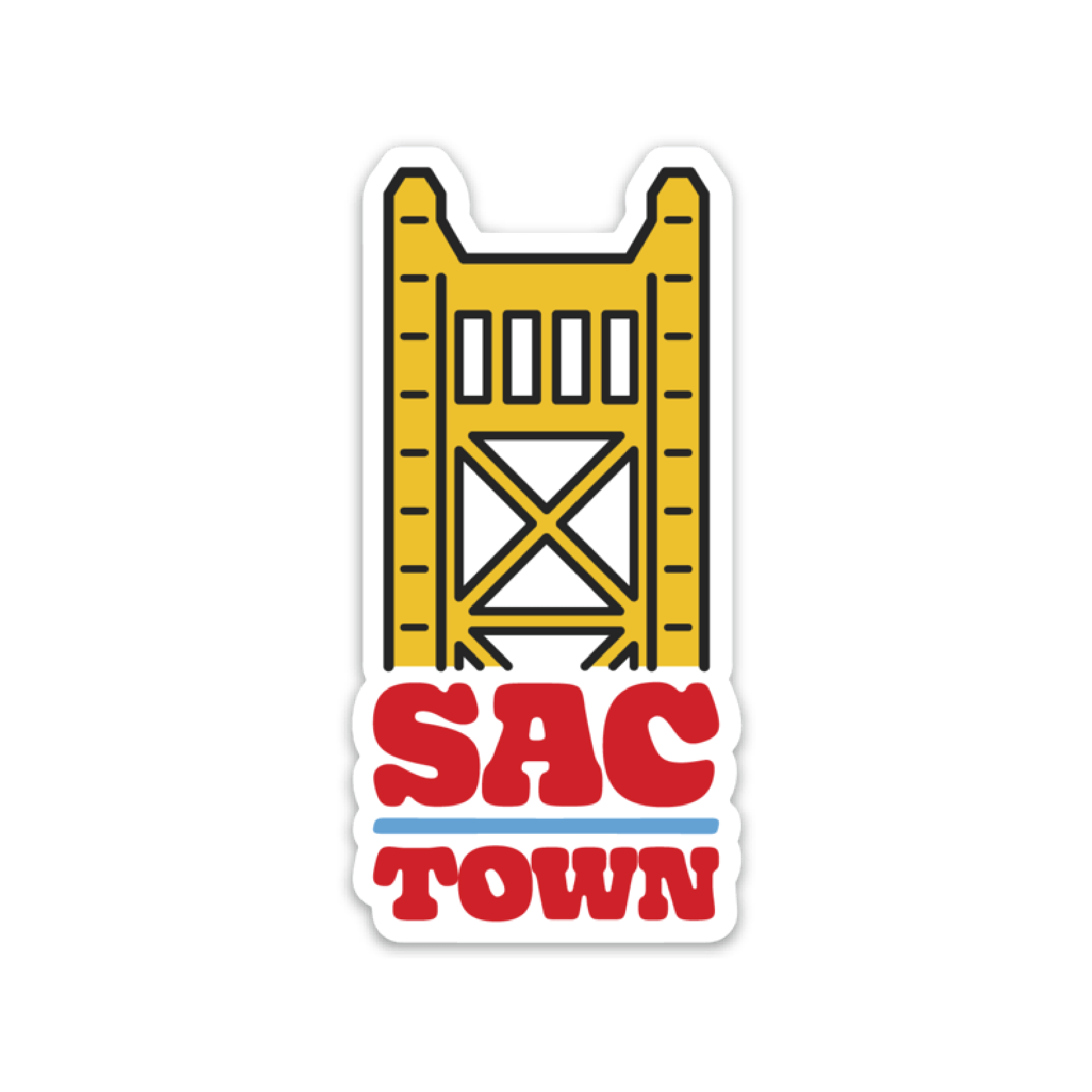 Sac Town [Sticker] Red Fir Studio
