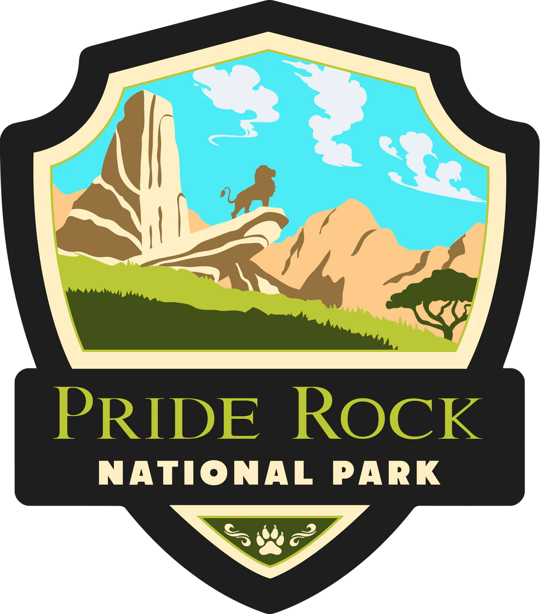 Pride Rock National Park Sticker Red Flag