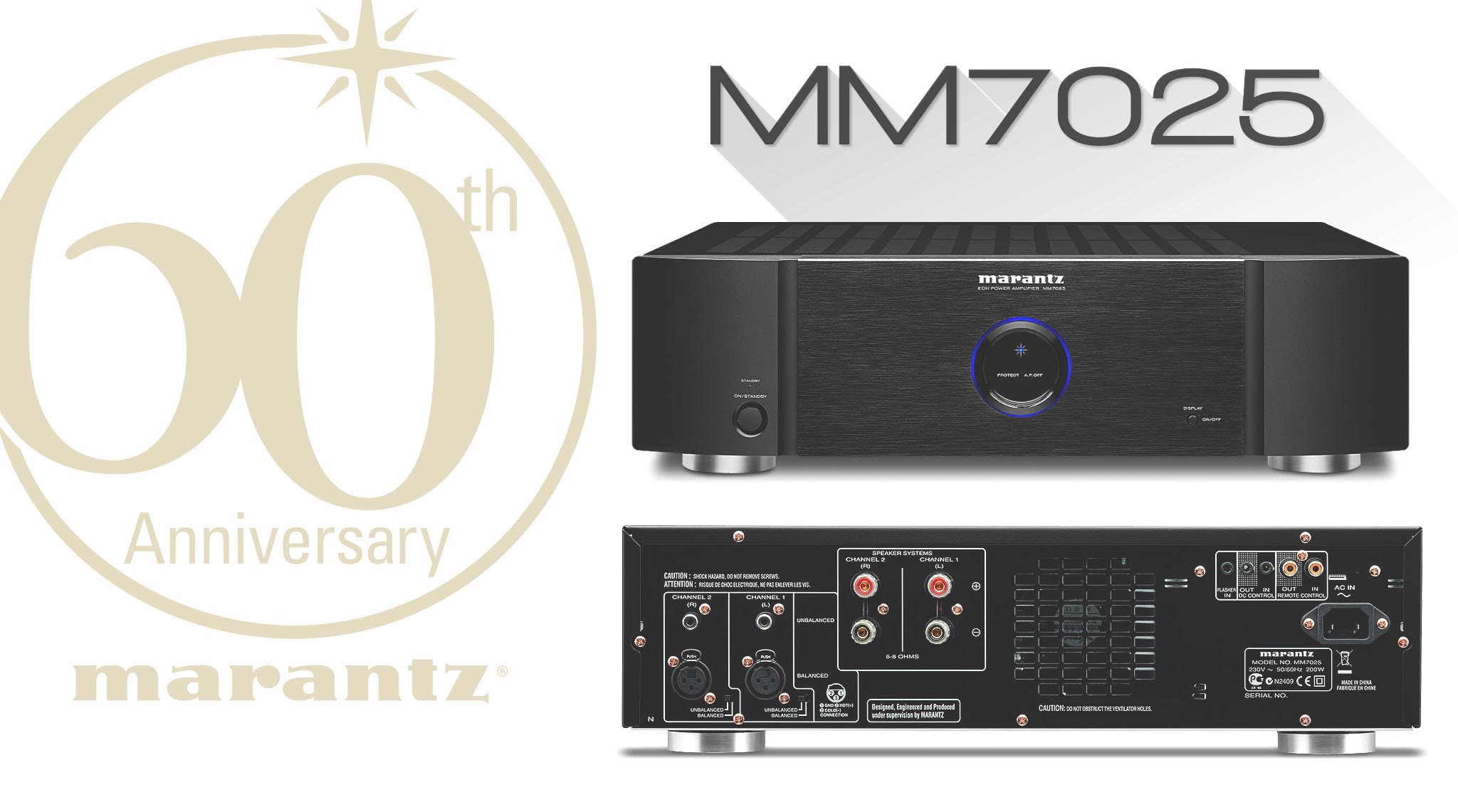 Marantz MM7025 // 2 Channel Power Amplifier // Redfli Electronics
