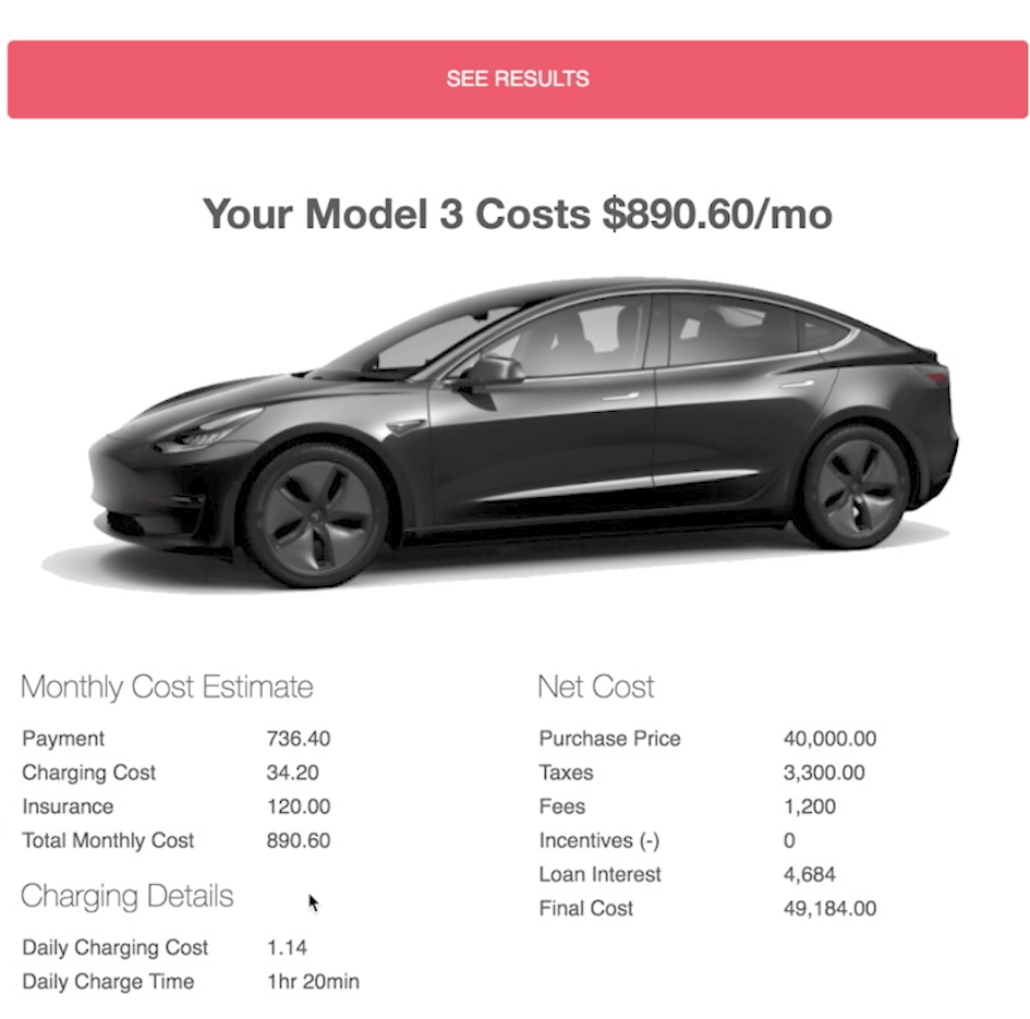 Want a Tesla Model 3? This price calculator will tell you how much it