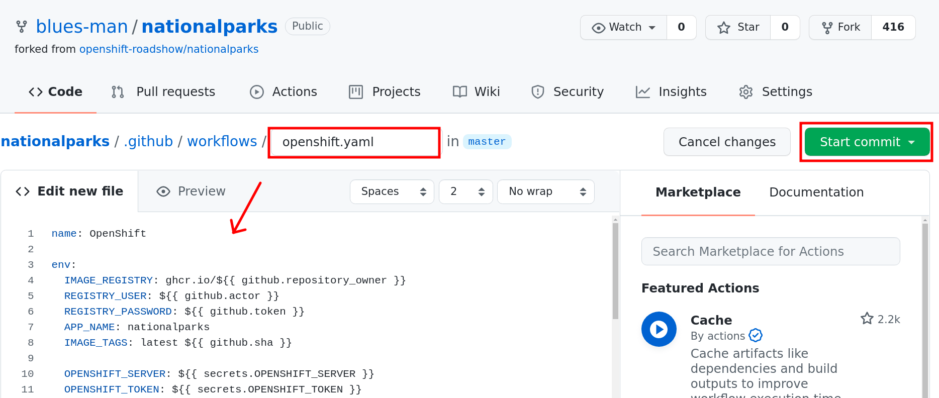 GitHub Actions with OpenShift OpenShift Starter Guides