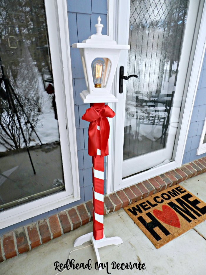 Christmas Light Post Makeover & My Nativity Scene Redhead Can Decorate