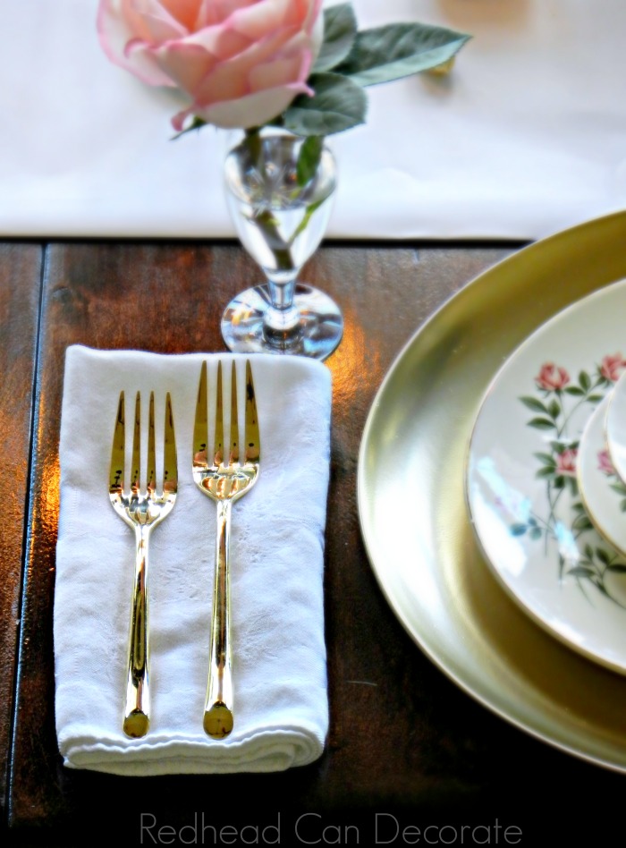 Dollar Store Gold Chargers