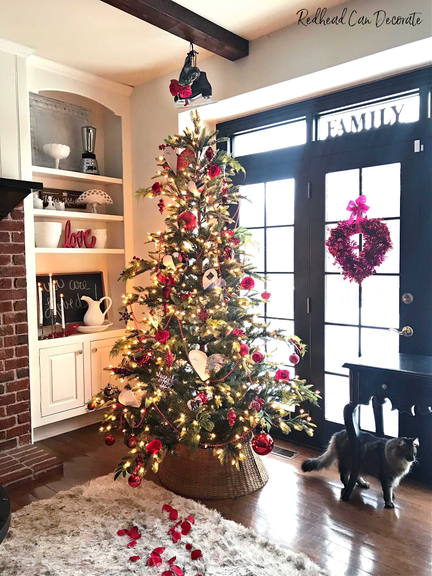 2022 Christmas Repurpose Repurpose Your Christmas Cards For A Valentine's Day Tree - Redhead Can Decorate