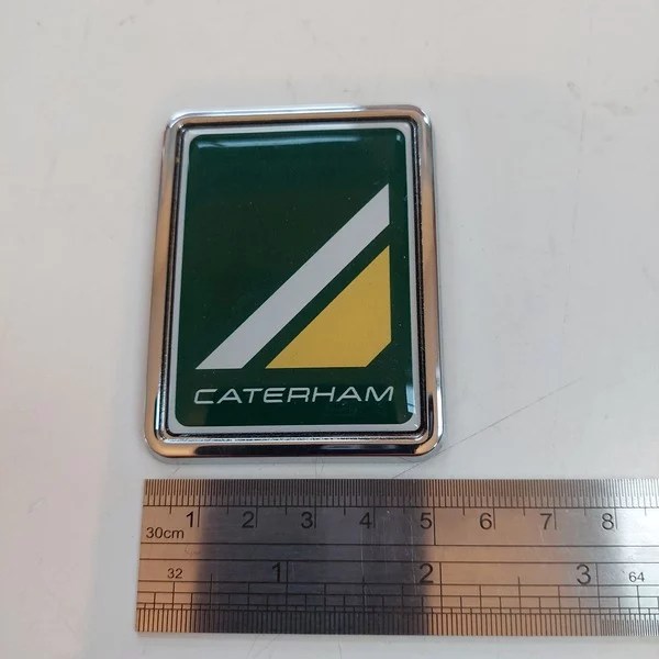 Badge Nose Cone Caterham Green/ Yellow Rectangular Redline