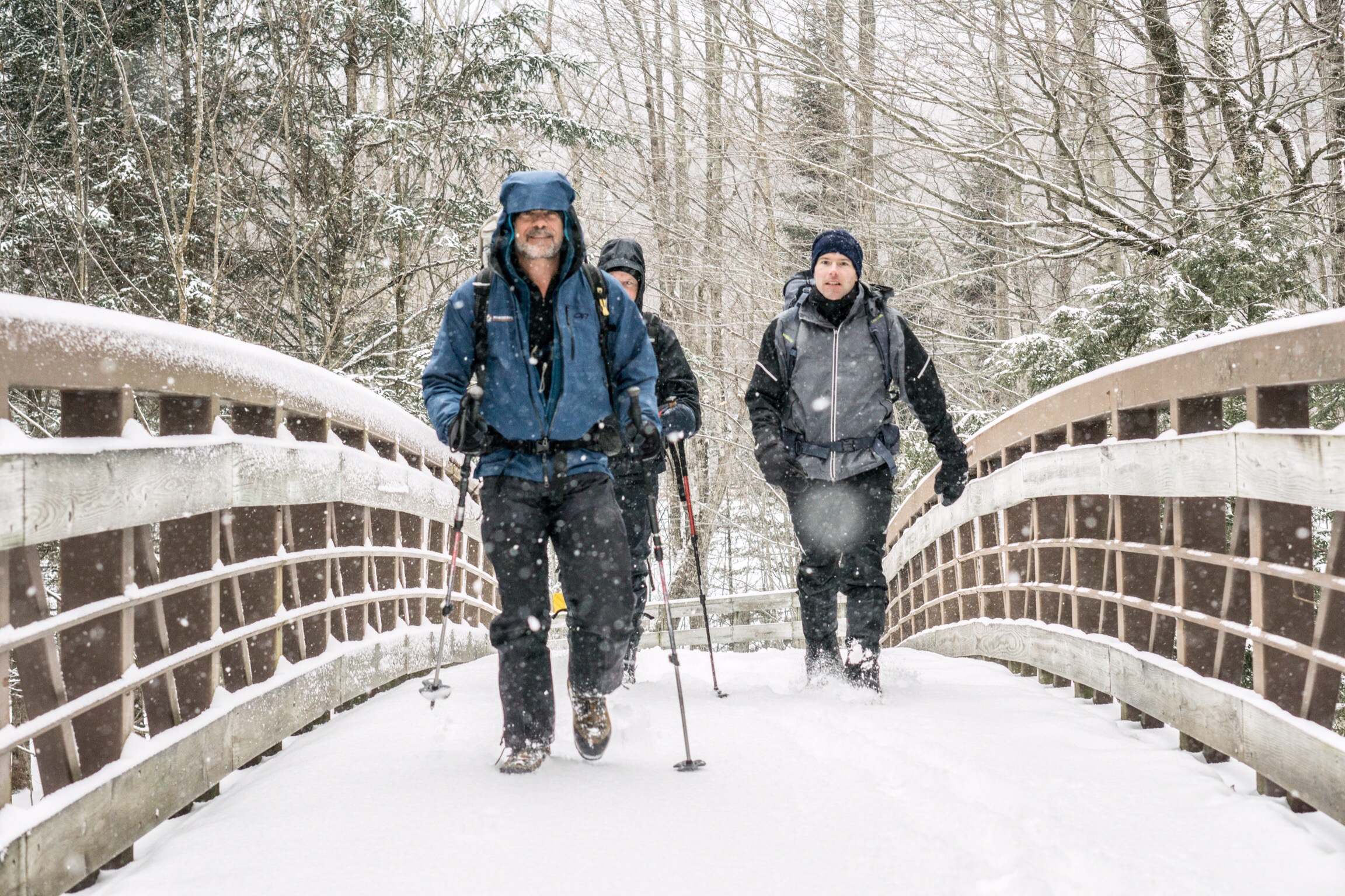 Hiking in the Snow Redline Guiding