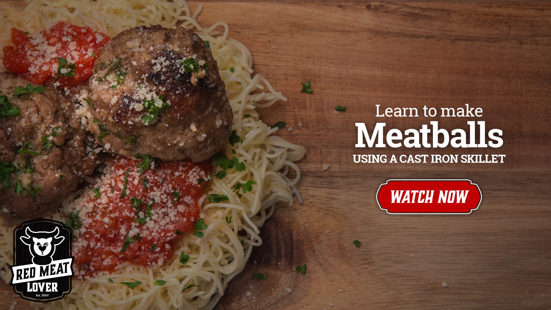 Parmesan Meatballs Recipe Cooked in a Cast Iron Skillet