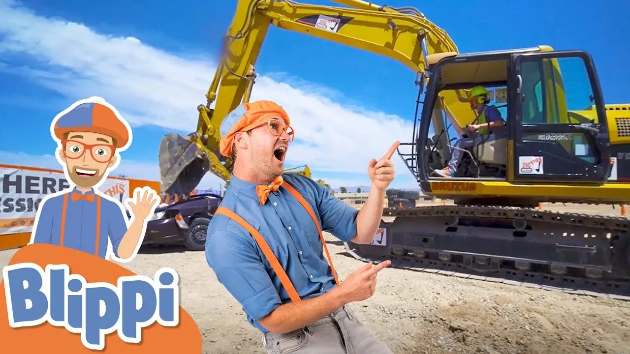 Blippi's Excavator Adventure Learning Construction Vehicles For Kids