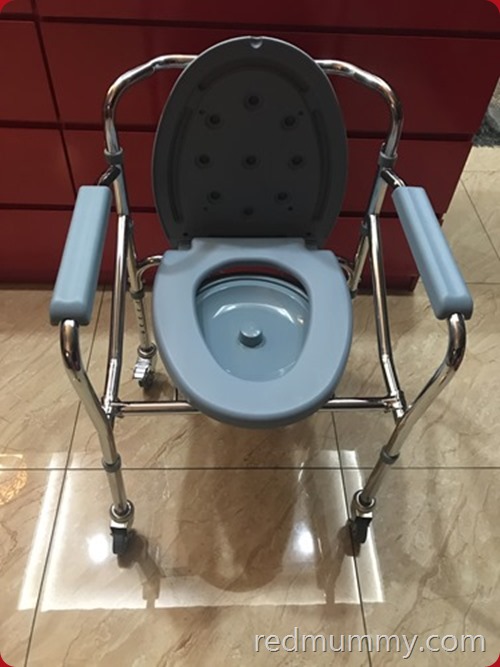 Medicare Mobile Commode Chair and the Drypers for Mak Ajah