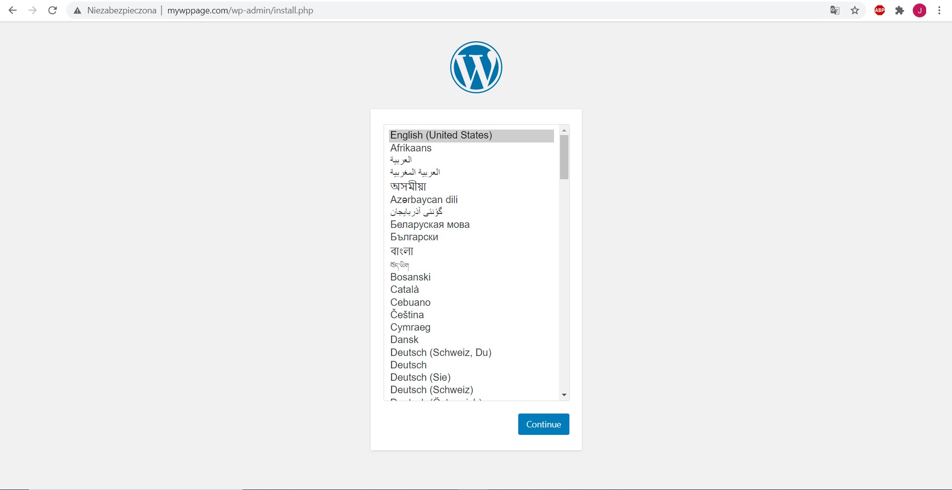 Installation of WordPress and Docker with your own local