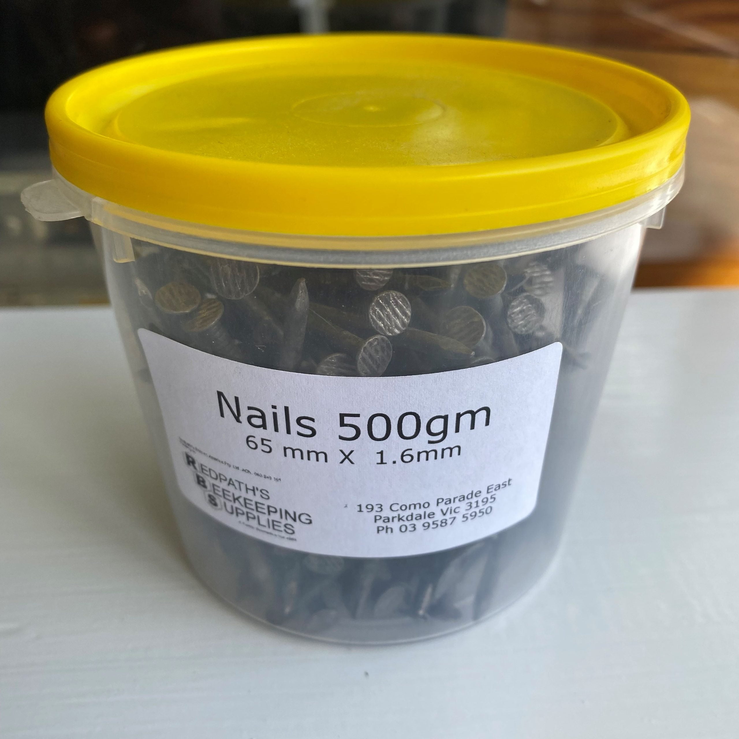 Nails suitable for supers Redpath’s Beekeeping Supplies