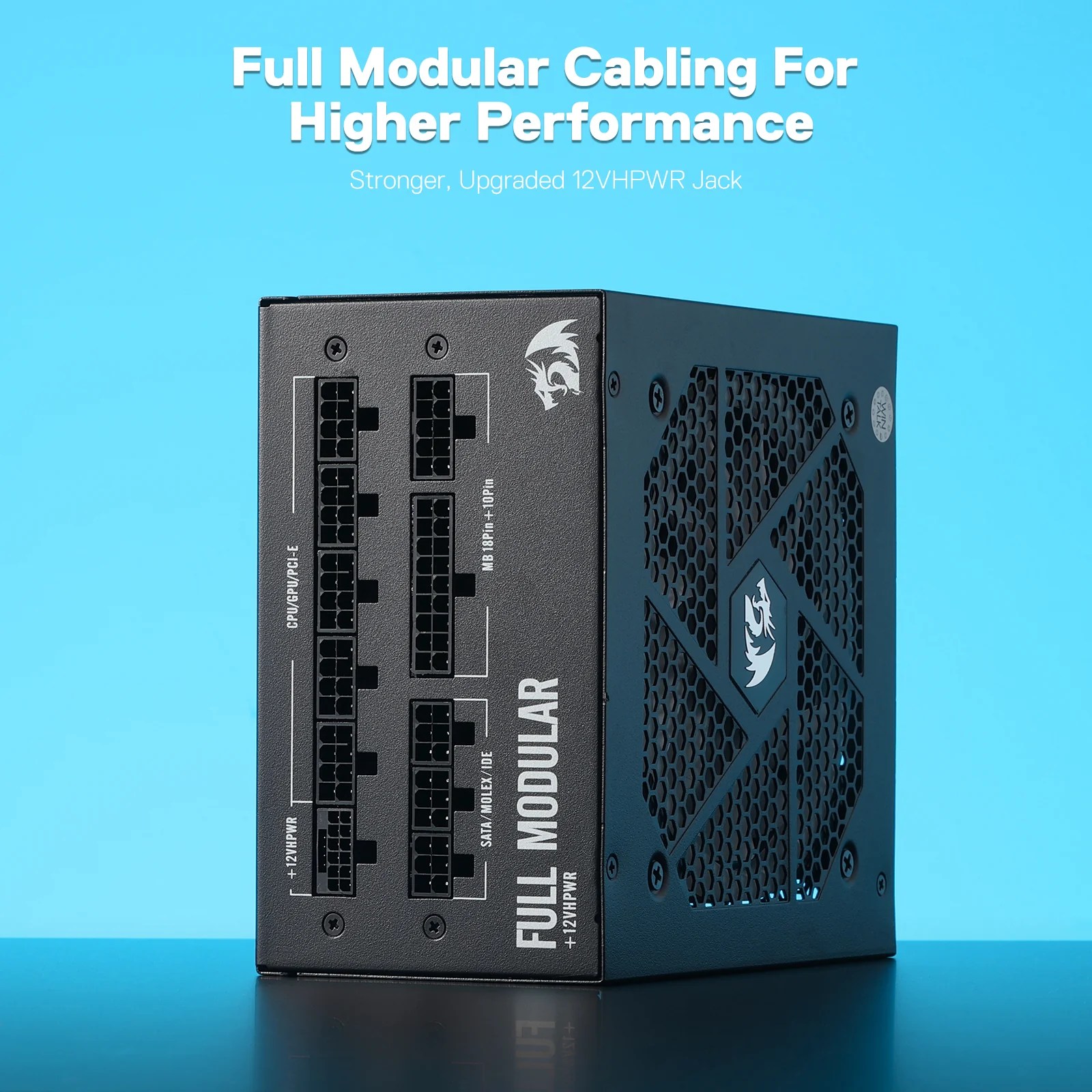 PC Power Supply 750W 100240V ATX RGB Fully Modular 14cm Smart