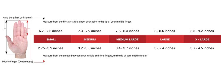 Golf Glove Sizing Chart | Get The Perfect Size | Red Rooster