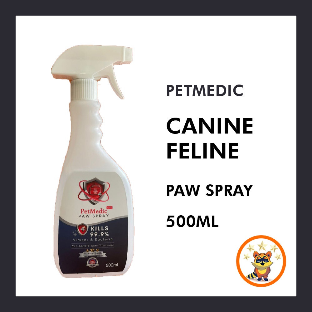 PetMedic Pet Paw Spray Lite Canine Feline Dog Cat Kucing 500ml RedRusa