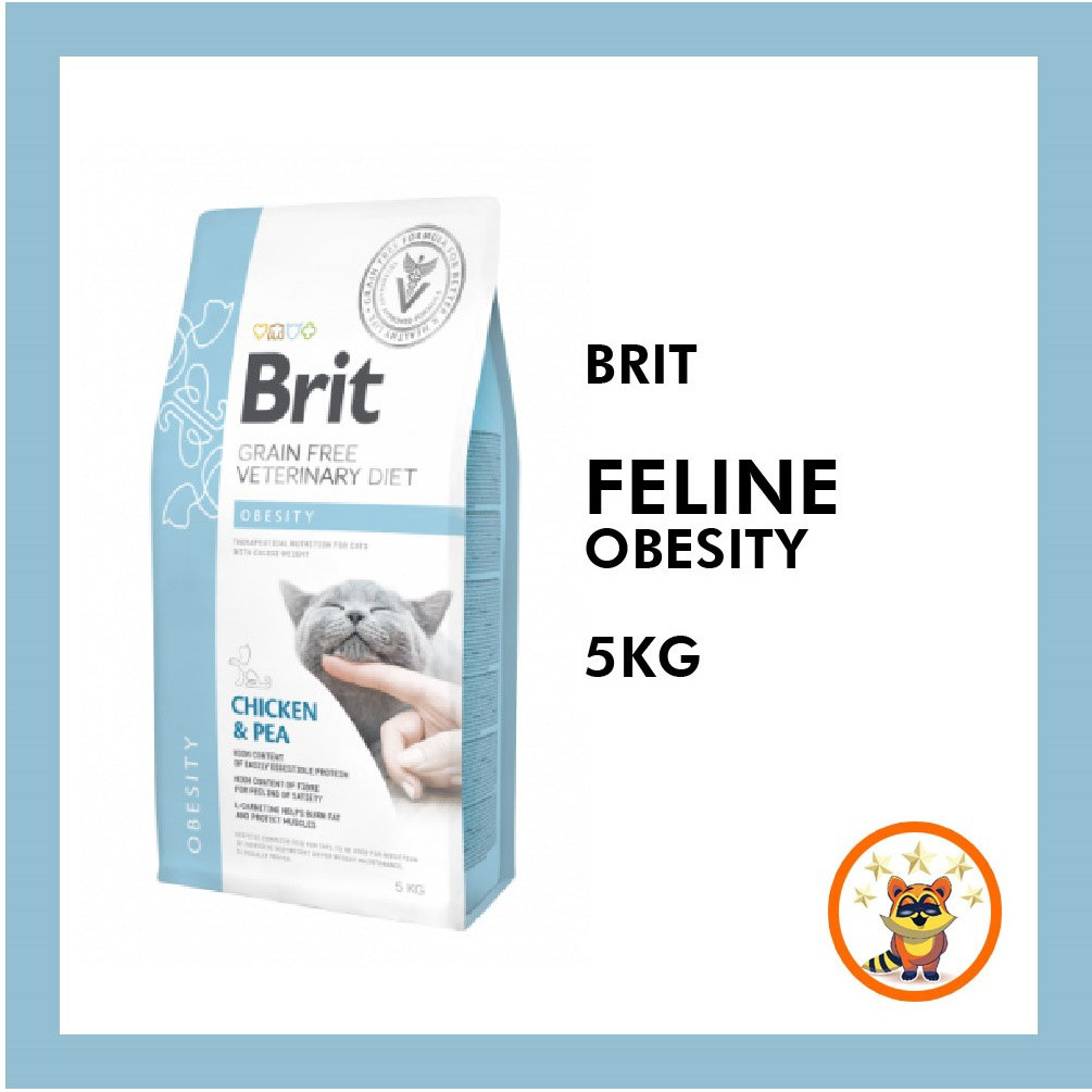 Brit Grain Free Vet Diet Feline Obesity Cat Dry Food 5kg RedRusa