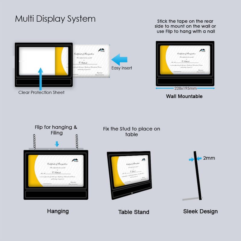 Multi Utility Certificate Displayer Red Square