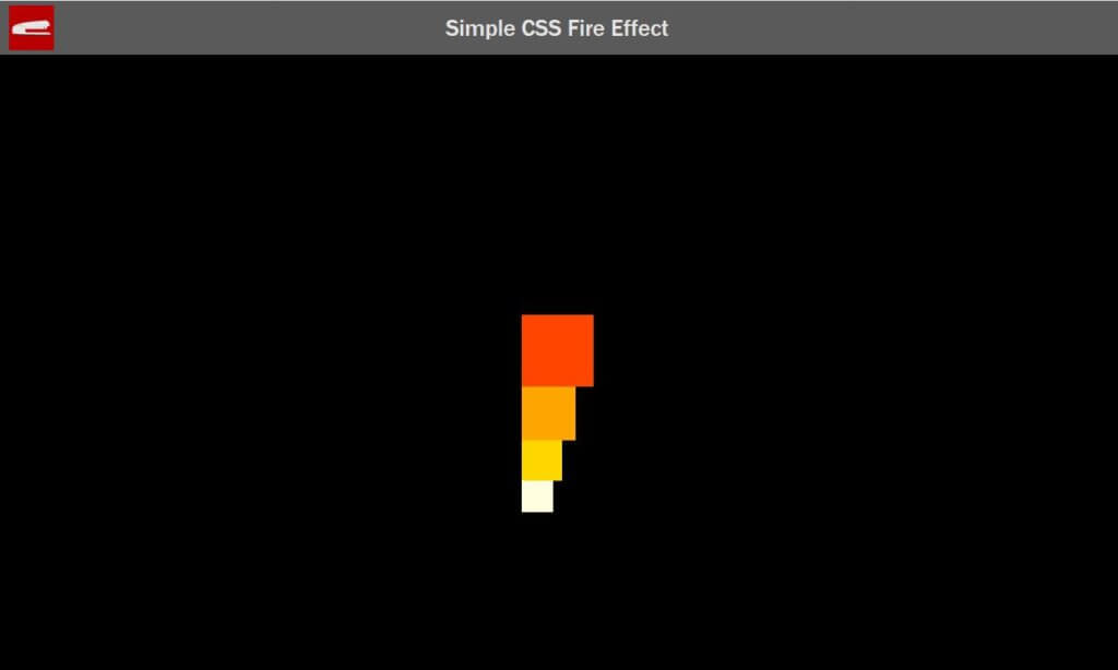 Easy Realistic CSS Fire Effect Red Stapler