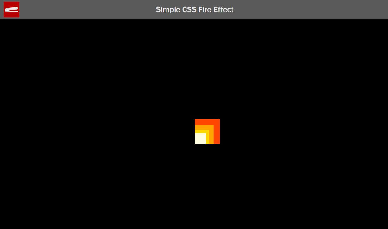 Easy Realistic CSS Fire Effect Red Stapler
