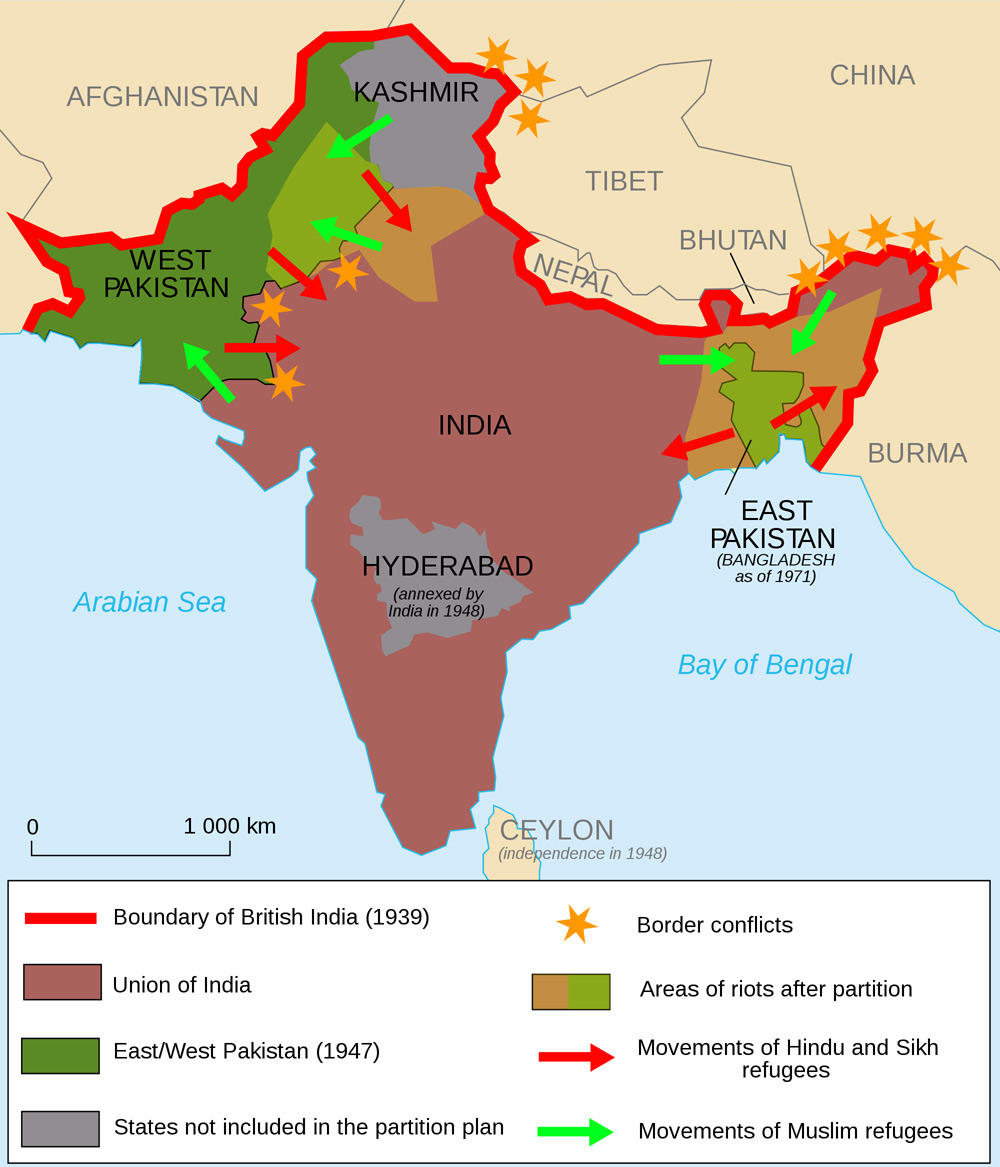 A Picture Of India Map After World War Ii Ấn Độ bị chia cắt ra sao sau khi giành độc lập từ Anh năm 1947
