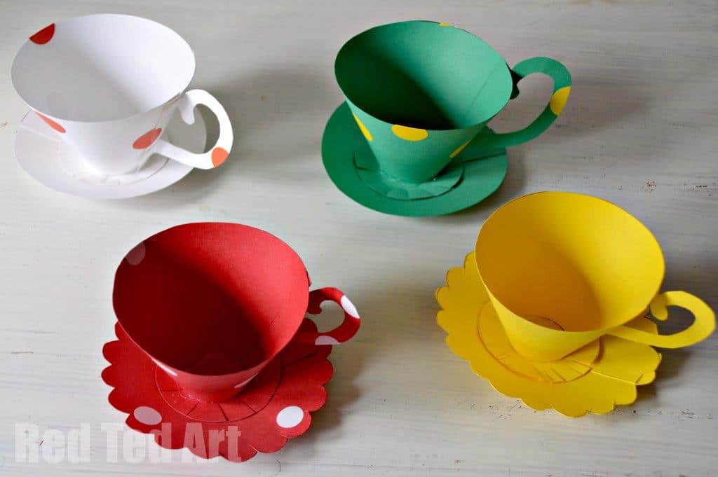 Paper Teacup Printable & Tea Party Games Red Ted Art's Blog