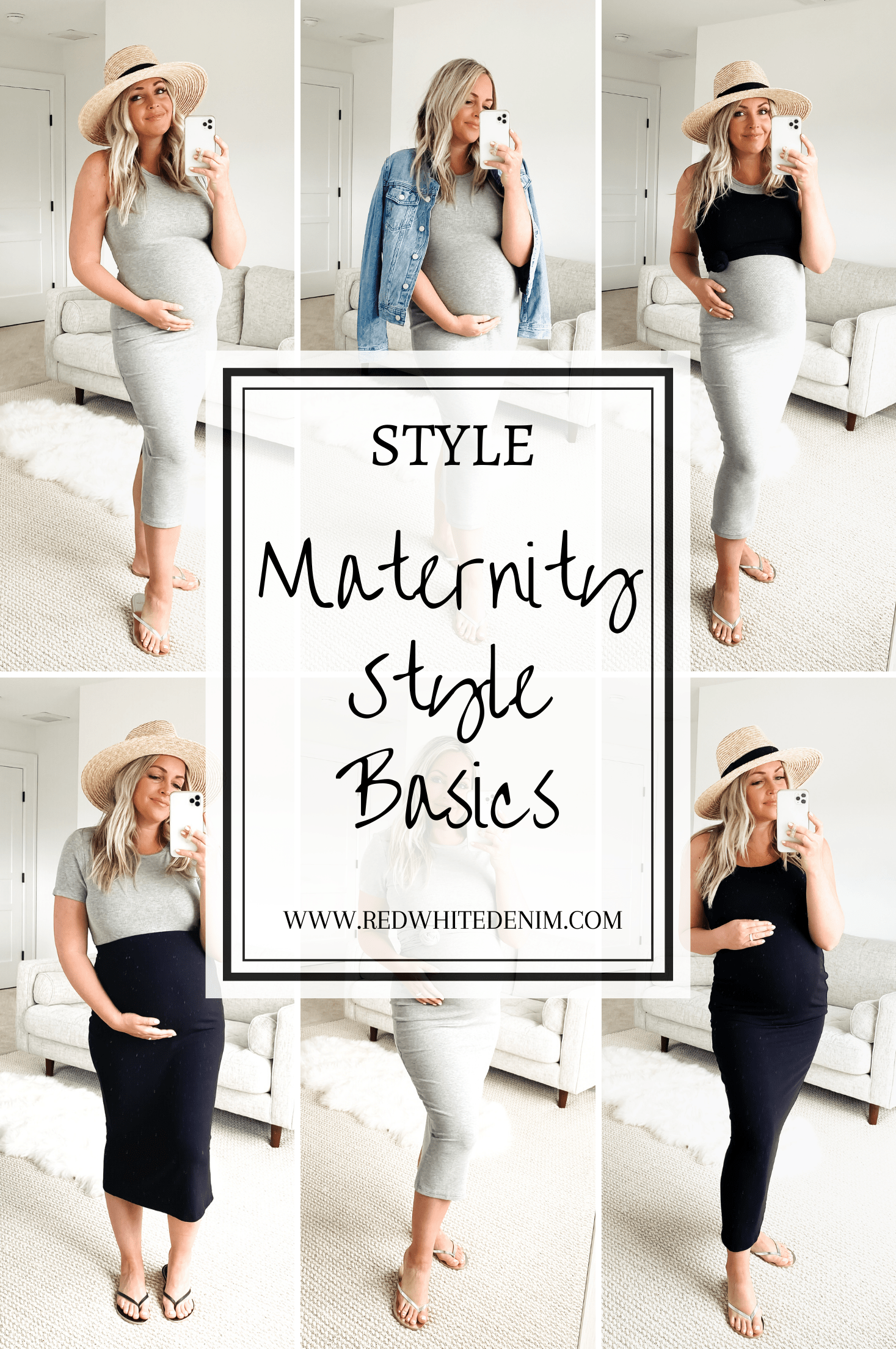 Maternity Style Basics - Red White \u0026 Denim