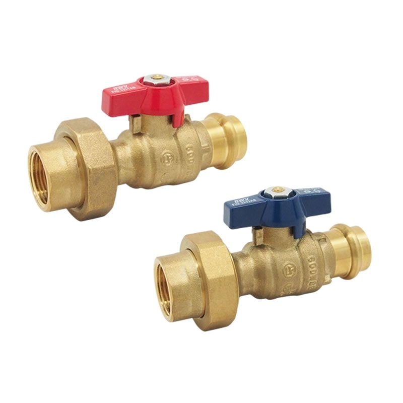 3330AB LF Brass Solder Water Heater Isolation Valve Kit REDWHITE