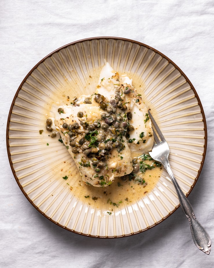Cod with Lemon Caper Sauce Redwood Kitchen