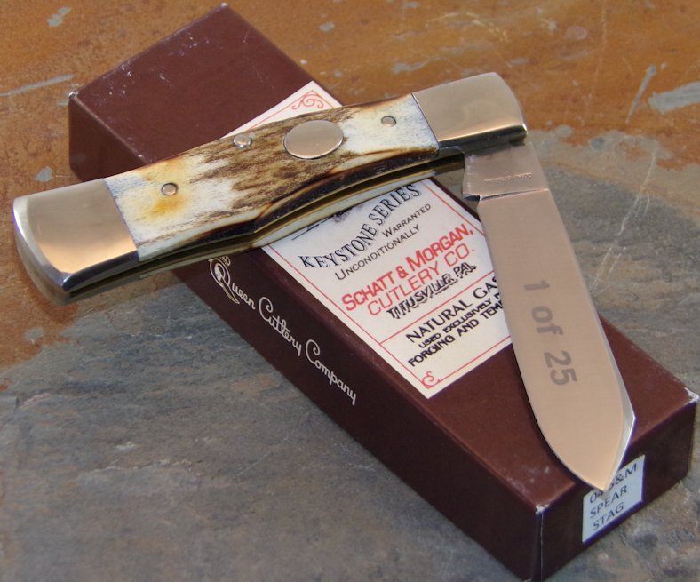 SCHATT & STAG JUMBO GUNSTOCK KNIFE, NIB