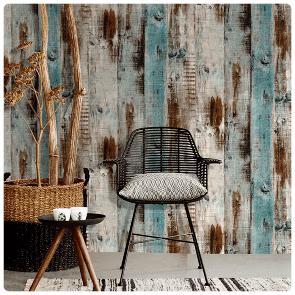 Self Adhesive Wallpaper Dark Wood Colour Reedesign