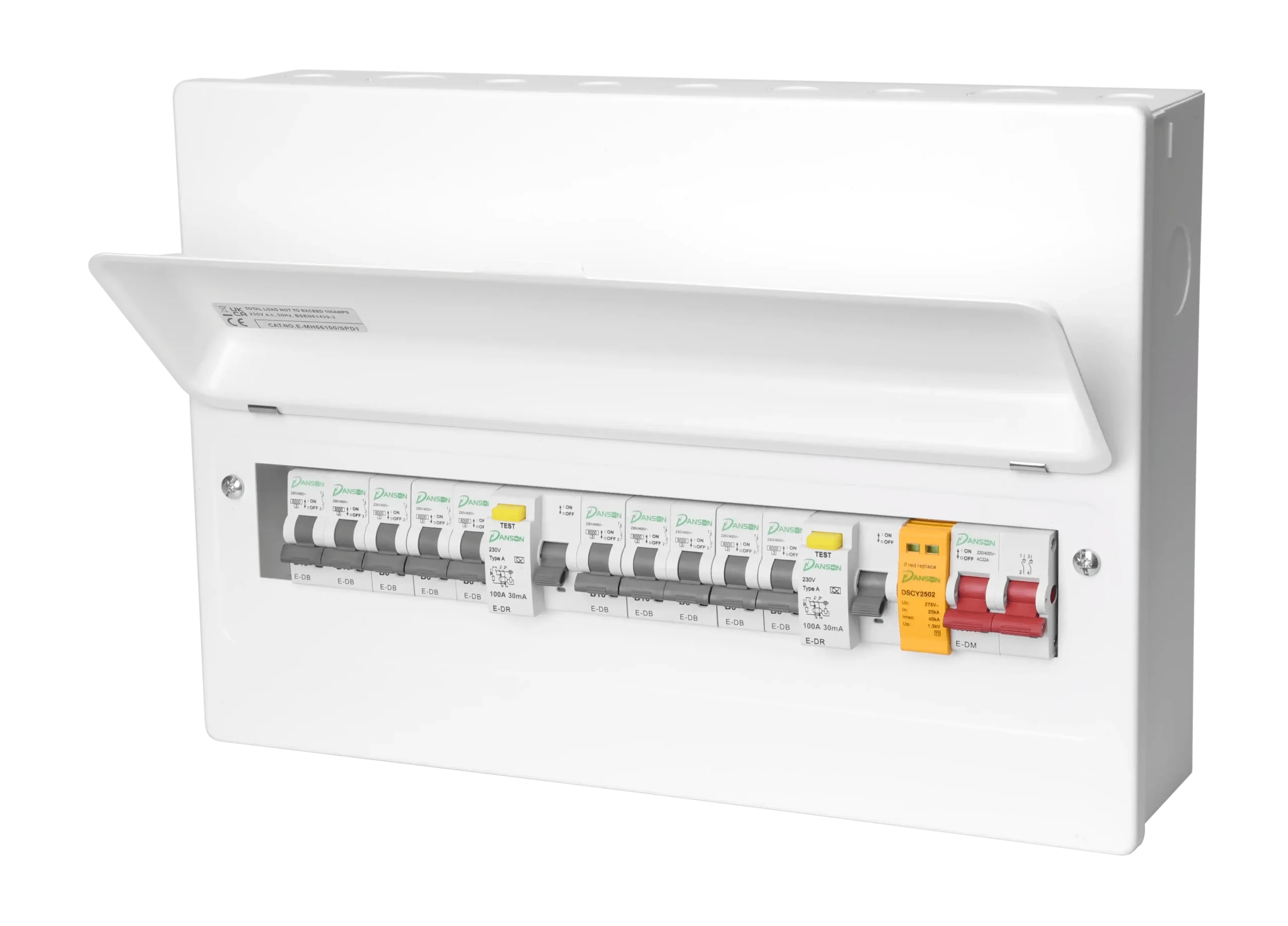 Danson 11 Ways High Integrity SPD Metal Consumer Unit Supplied with SP